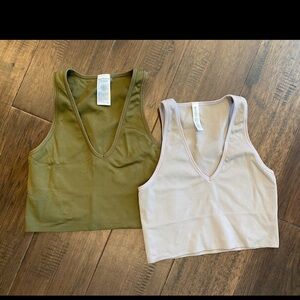 Athleta Aurora Seamless Crop Rib Tank Bundle